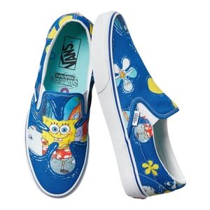 Vans x Spongebob Classic Slip-On Shoes Limited Edition Collab 6.5 Men 8 Women's